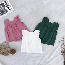 Лето года, милые платья-майки без рукавов для маленьких девочек милые Жилеты топы для детей от 1 до 5 лет