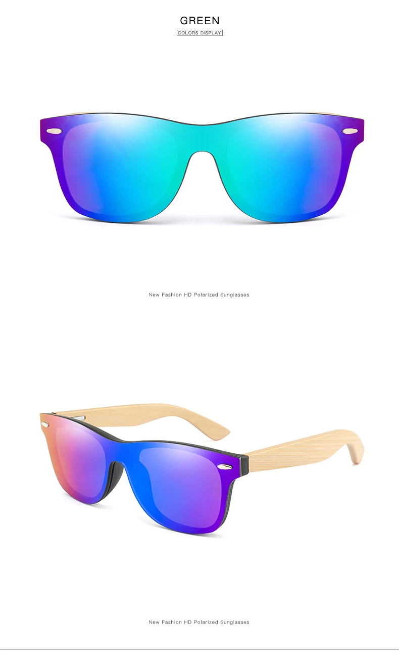 Bamboo Mirror Sunglasses - Active Techie