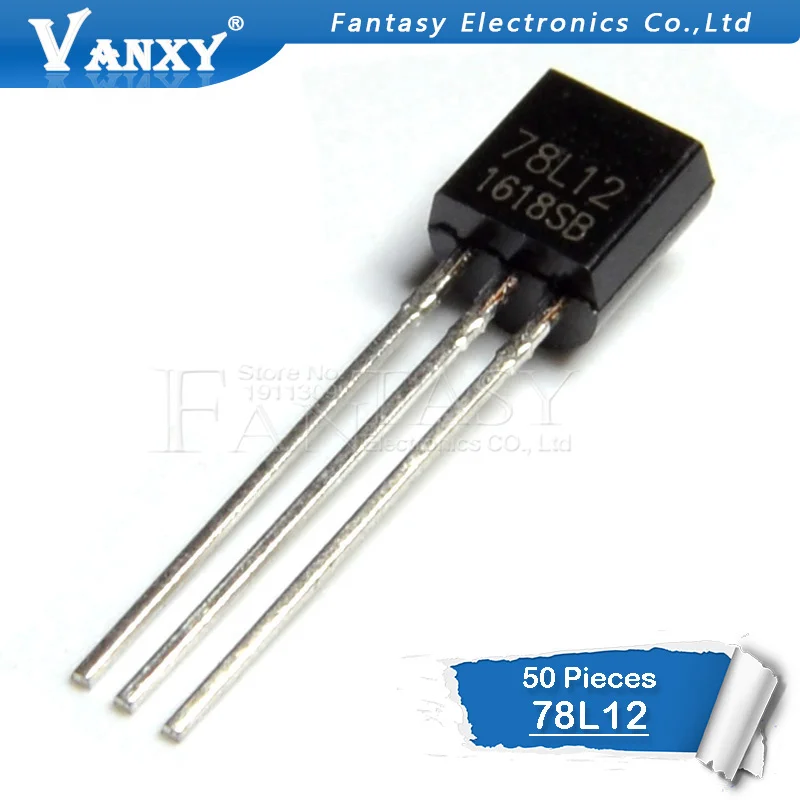 

50PCS 78L12 three-terminal voltage regulator circuit output 12V 100MA TO-92 new and original