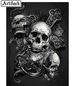

Skull 3d diamond embroidery 5d diy diamond painting full square drill mosaic painting home decoration skull 20x25cm ARB20