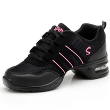 Спортивная обувь для фитнеса; мягкая подошва; дышащие танцевальные туфли; женские кроссовки для тренировок; тонкие современные танцевальные джазовые туфли