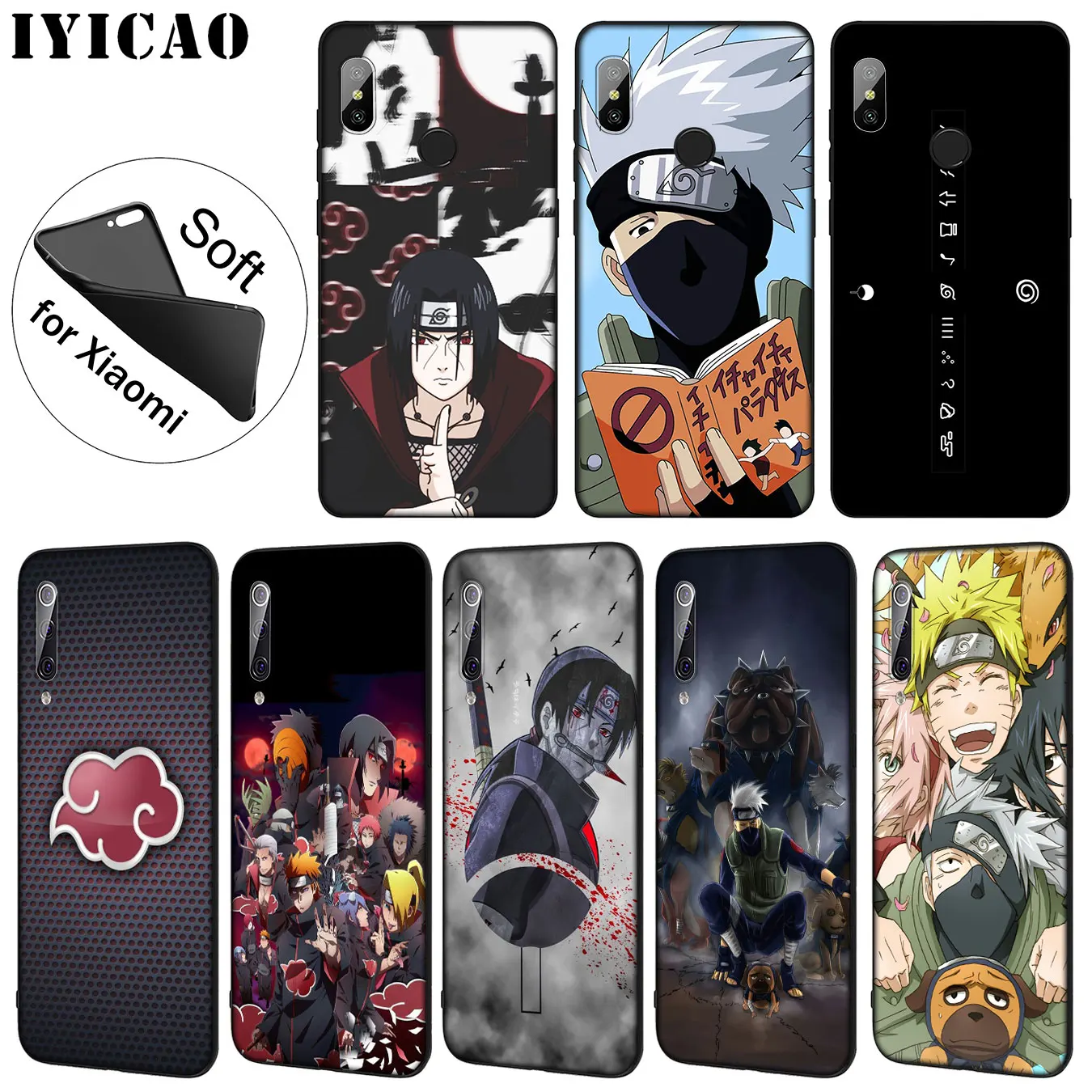 IYICAO NARUTO Hatake Kakashi Мягкий силиконовый чехол для телефона Xiaomi Mi 9 SE 9T CC9 CC9E 8 A3 Pro A1 A2 Lite