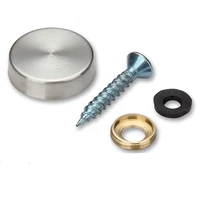 4Pcs 16Mm/19Mm/22Mm/25Mm/30Mm/40Mm Advertising Standoff Covers Stainless Steel 304 Flat Decorative Caps Cover Furniture Hardware 1