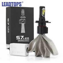 Leadtops супер яркий автомобиль Фары для автомобиля LED H7 H4 H3 H8/H9/H11 9005 9006 H1 880 лампы авто спереди лампы автомобилей Налобные фонарики 6000 К ce