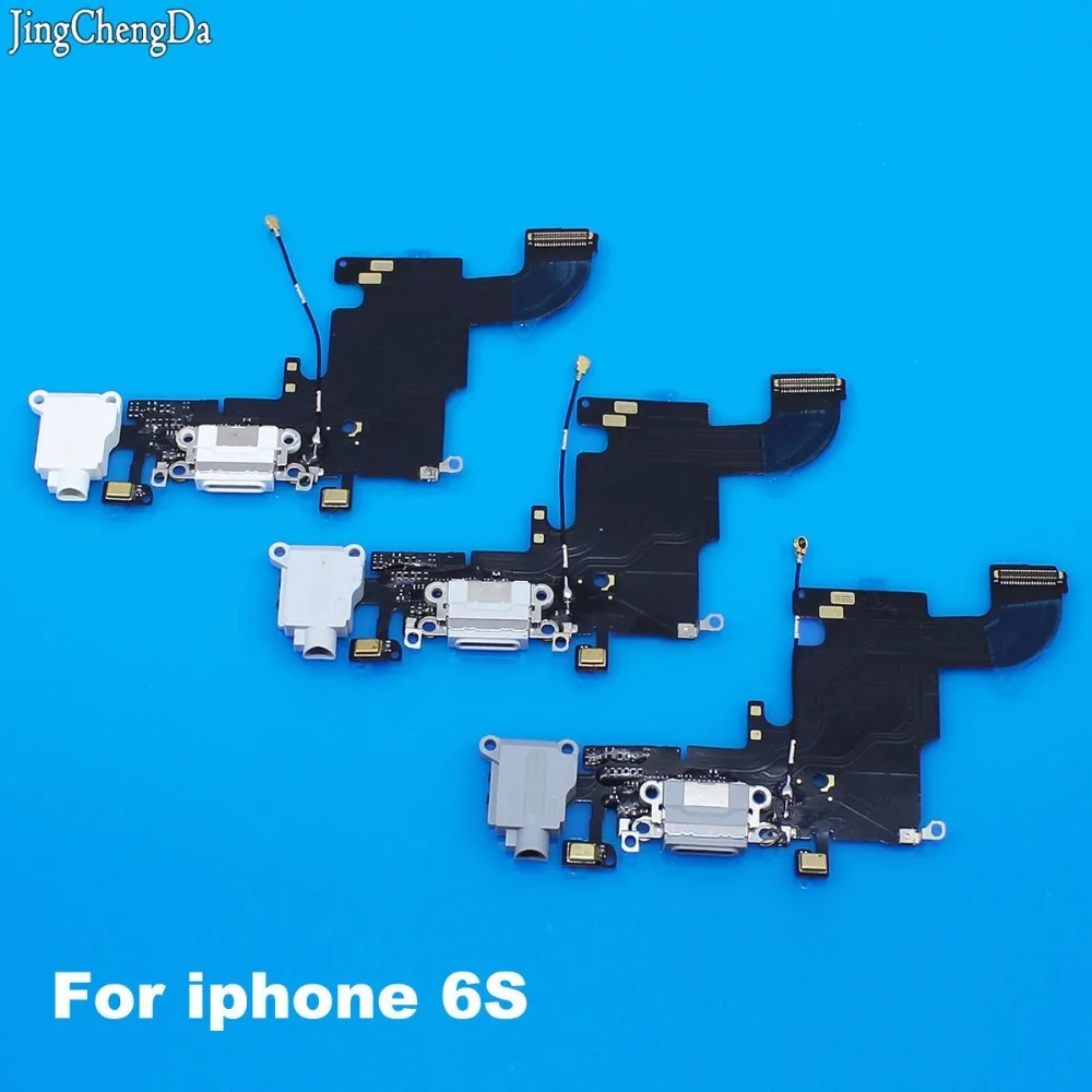 

JCD 10pcs/lot Charging Port USB Connector Dock Headphone Audio Jack Flex Cable Replacement For iPhone 6S 4.7'' inch