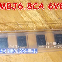 50 шт./лот SMBJSMBJ6.8CA 6,8 В 6V8C двусторонней SMD диоды DO-214AA(P6KE6.8CA шелкография 6V8C