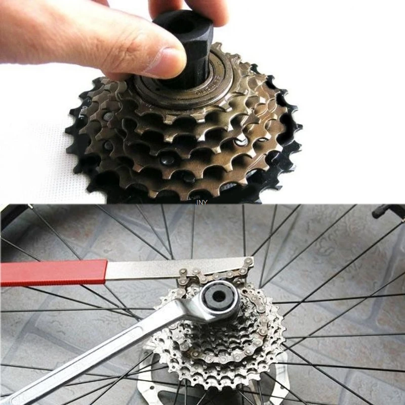 

Bike Bicycle Cassette Flywheel Freewheel Lockring Remover Removal Repair Tool For Bike Bicycle Black INY
