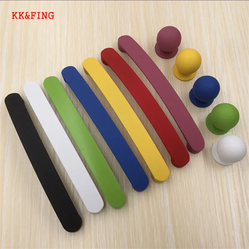 KK&FING Modern Multicolor Solid Aluminum Alloy Cabinet Handles Kitchen Cupboard Door Pulls Drawer Knobs Furniture Hardware