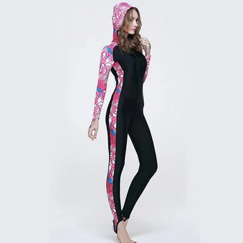 Swimming Wetsuit 4XL Big Size Women Long Sleeve Swimwear Sbart Full