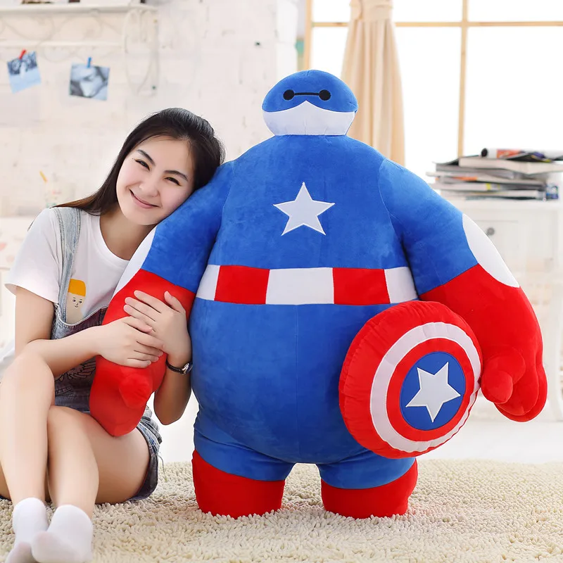 creative toy large Baymax turn to hero font b cute b font doll 100cm plush toy