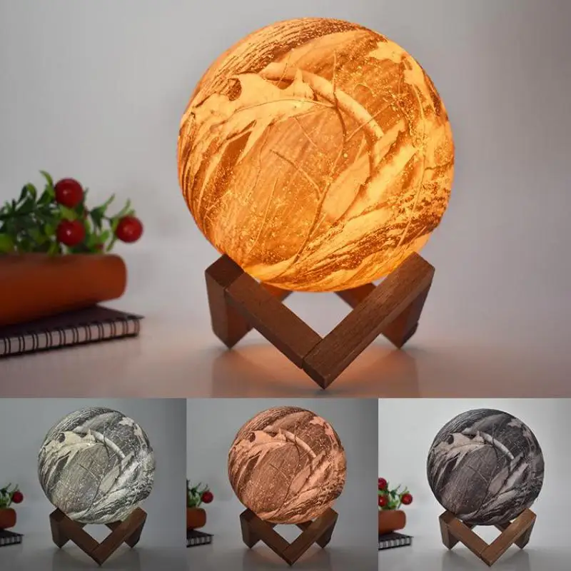 Детский подарок 3d настольная лампа окрашенный светодиодный кленовый лист Ночная
