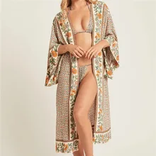 Women's Cotton Long Loose Floral Cardigan Lightweight Kimono Cover Up Women's Cotton Long Loose Floral Cardigan Lightweight Kimono Cover Up