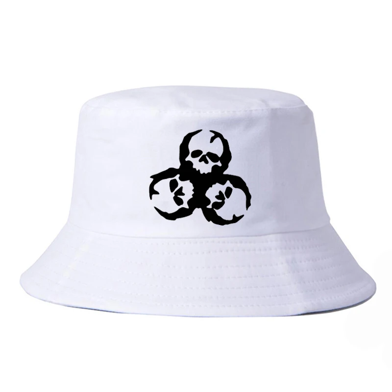 

ZOMBIE Skull Biohazard Outbreak Walking Team Bucket Hats Unisex Hunting Fishing Outdoor Cap Men's Women's Summer Sun Hat