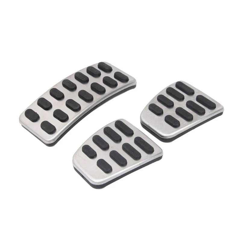 

3 Pcs/1 Set Stainless Steel & Rubber Manual Car Accelerator Gas Brake Clutch Pedal For Hyundai IX25 Kia K2 KX3