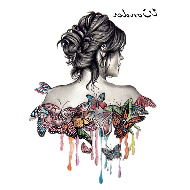 Yeeech Sementara Tato Sticker untuk Wanitay Pensil 