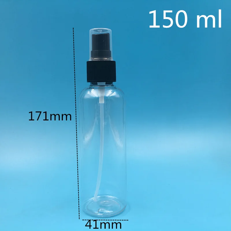 Garrafas de Spray Frete Grátis 30 60 100 ml Limpar Transparente Preto Pulverizador Perfume Parfume Cosméticos Recipientes 50 Pçs 10 23 Garrafas reutilizáveis