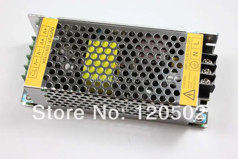 Бесплатная доставка 12V 10A 120W импульсный источник питания адаптер светодиодные