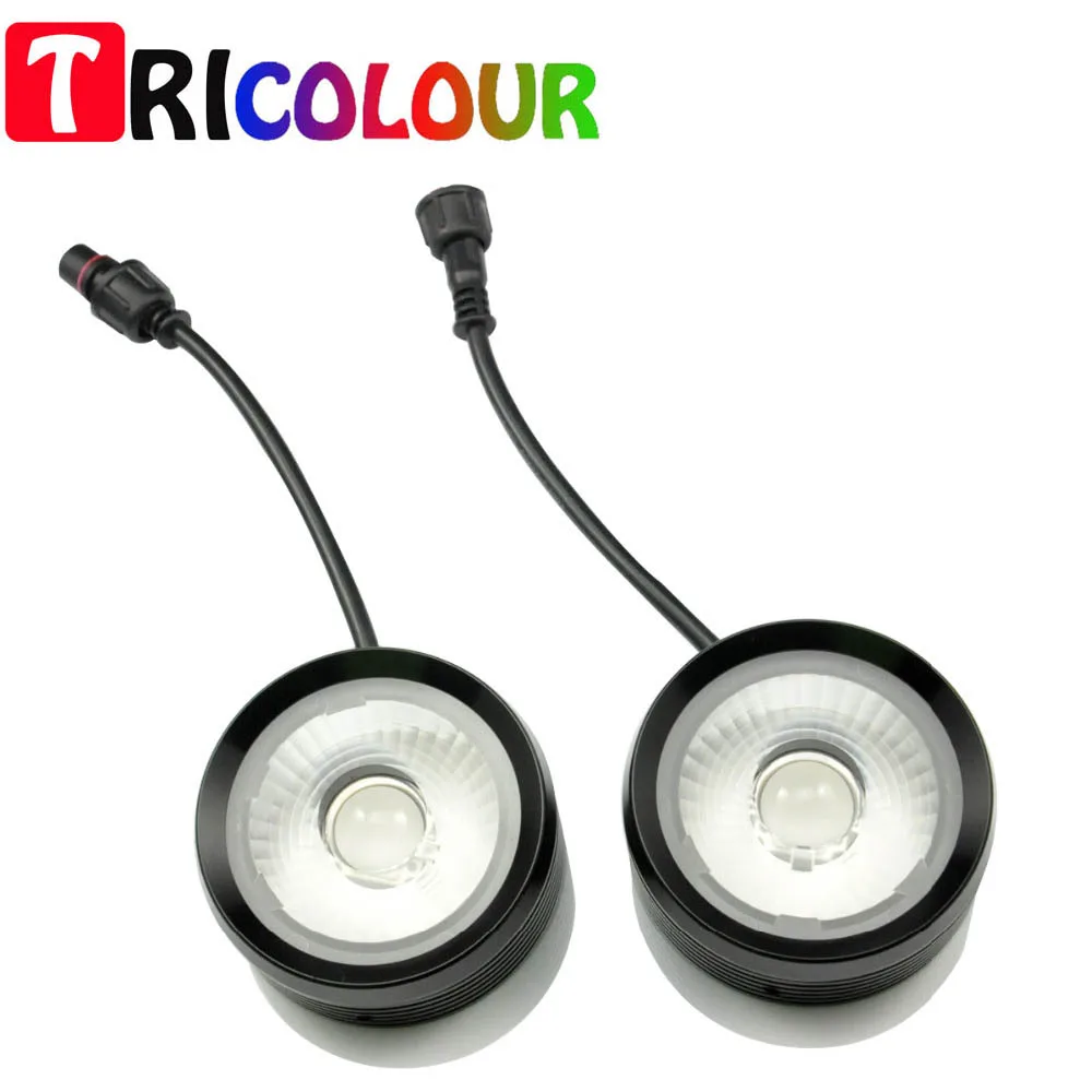 

TRICOLOUR 20W DRL Eagle Eyes Cow Eye Fog Light Daytime running lights for Universal Car Screw Style Super Bright white #TM25