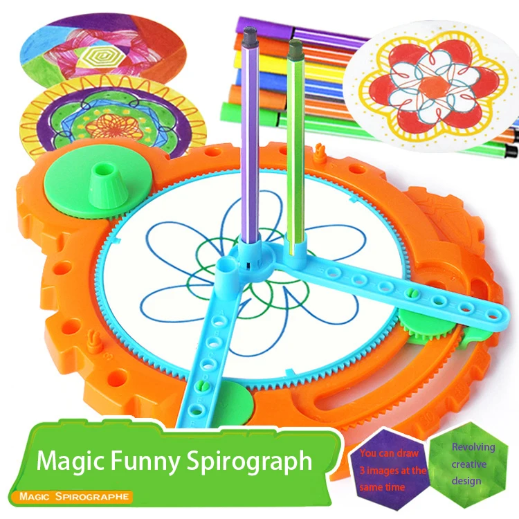 

Spirograph Drawing Toys For Children Painting Multi-function Variable Geometric Pattern Creative Puzzle Funny For Kids Gift