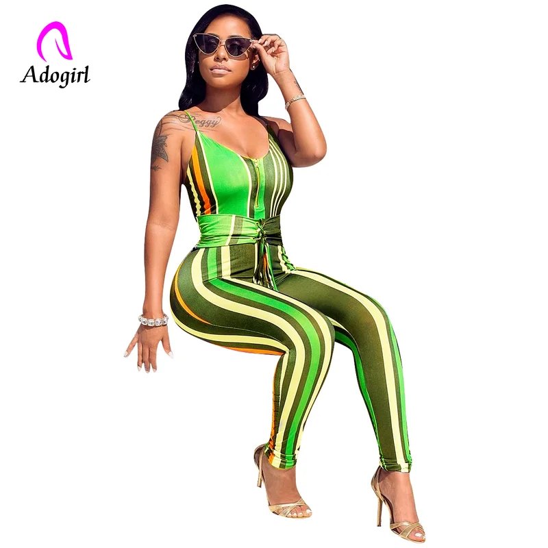 

Rainbow Striped Jumpsuit Off Shoulder Rompers Women Summer Beach Sexy Strap Long Rompers Playsuits Backless Bandage Overalls 2XL