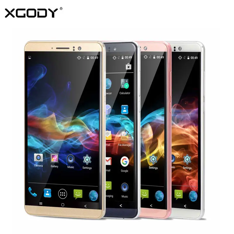 XGODY Y14 6 Inch 3G Dual SIM Unlocked Quad Core 512MB + 8GB 5.0MP Camera GPS WiFi Cell Phone