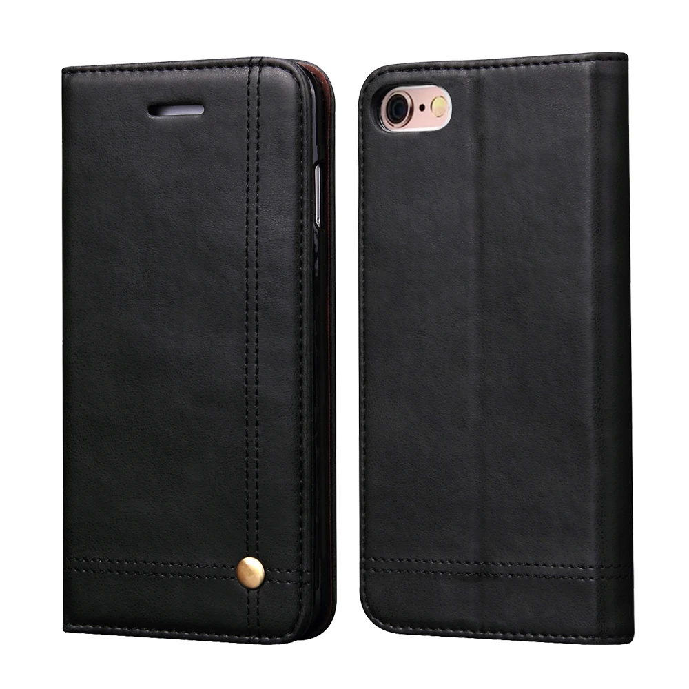 Luxury Leather Wallet Phone Case For iPhone 6 Plus Flip Cover Pouch Card Slot Stand Magnetic Fundas For iPhone 5 5S 7 Plus 7plus