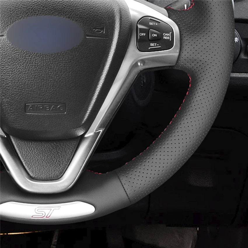 Чехол рулевого колеса автомобиля MEWANT из натуральной кожи для Ford Fiesta ST 2012 2013 2014 2015