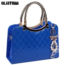 Neue Mode Tasche Nette Tote 2016 Neue Populäre Große Pu-leder Tote Umhängetasche Handtasche Damen Messenger kette Plaid F062
