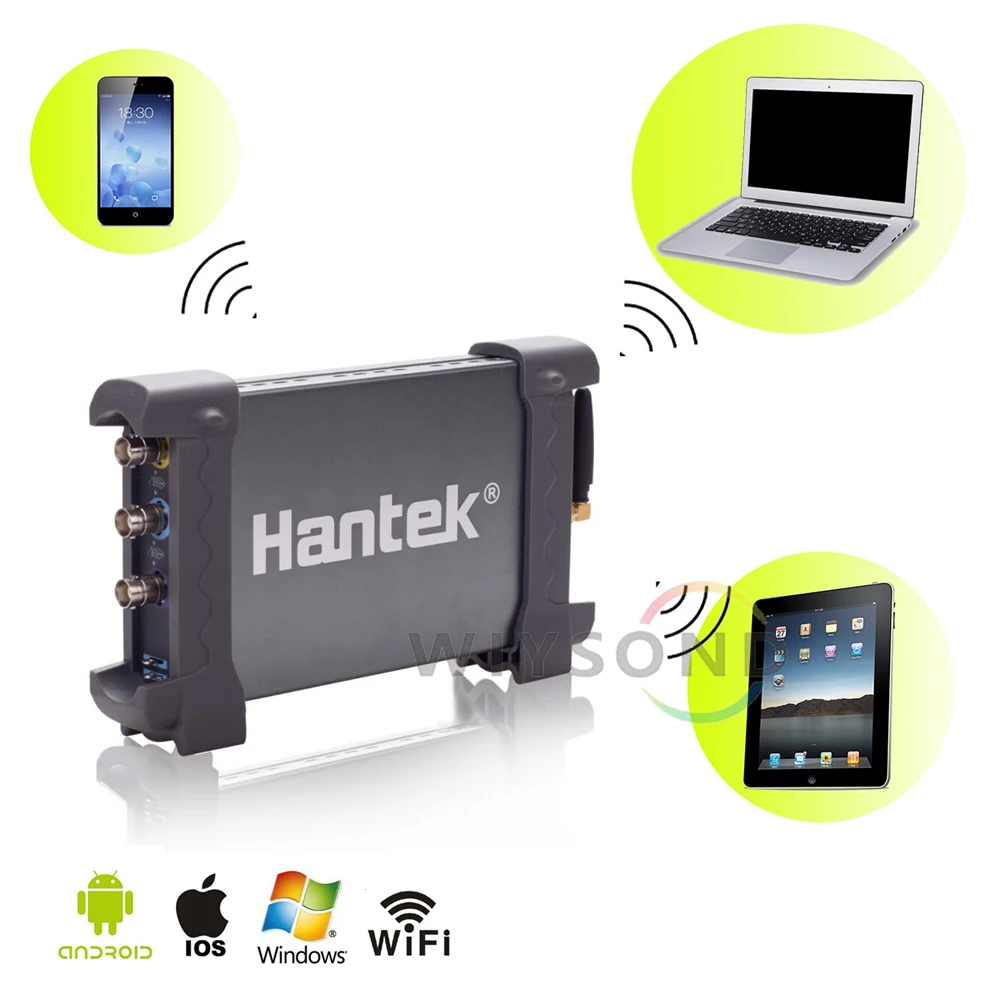 O111 Hantek iDSO1070A 2CH USB цифровой мини осциллограф wifi Поддержка Android IOS мобильный телефон/PAD Windows PC