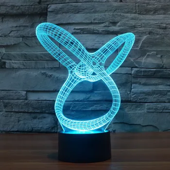 

Wenhsin New Abstract Usb 3D Light Colorful Touch LED Visual Light Gift Atmosphere Table Lamp