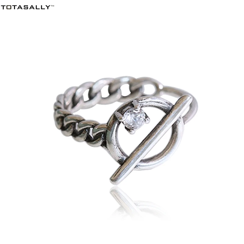 

TOTASALLY Original Vintage Finger Rings Fashion Unique Designer Unusual Ring For Women Party Deco 100% Real 925 Sterling Silver