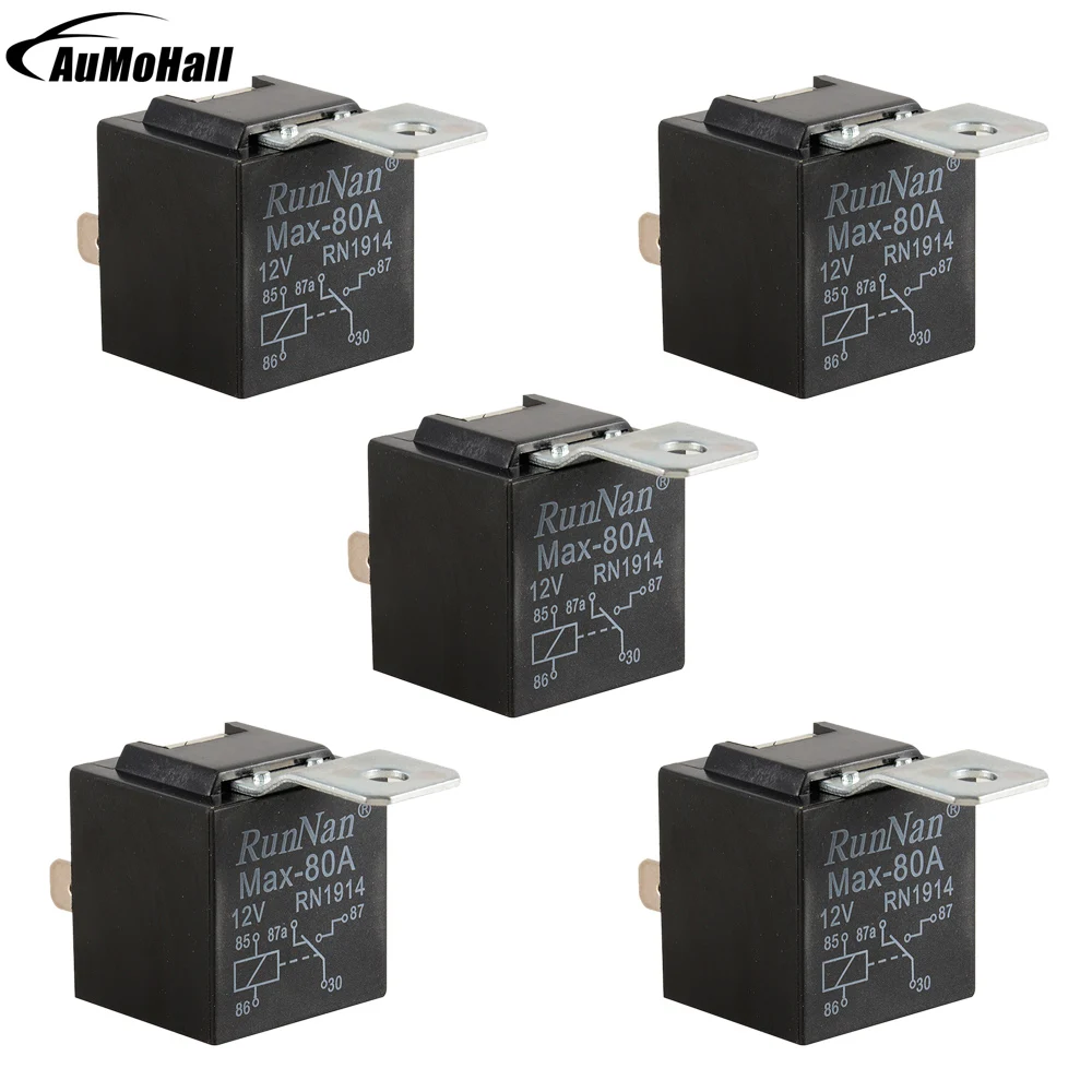 5 Pins Relays 5 Pcs/Set Car Waterproof 12V Relay Auto Accessories Toolsin Car Switches & Relays