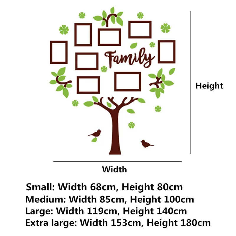 3D Arcylic DIY семейная фоторамка Дерево Наклейка на стену домашний Декор Гостиная Спальня художественная картина рамка наклейки на стены плакат фото