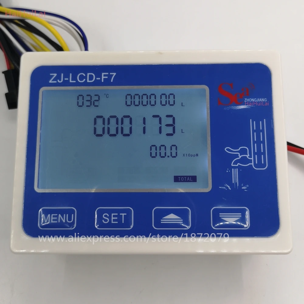ZJ LCD F7 расходомер контроллер фильтра с цифровым дисплеем ЖК дисплей для водной