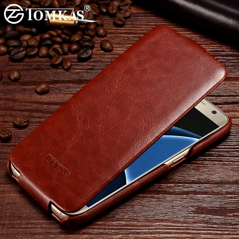 Откидной кожаный чехол для Samsung Galaxy S7 G9300 телефона Edge Роскошный Ретро Чехол TOMKAS