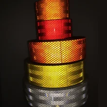 5 см самоклеящаяся ПЭТ супер светоотражающий сигнальный защитный скотч грузовик дорожного движения строительный сайт пол Предупреждение ющая полоса