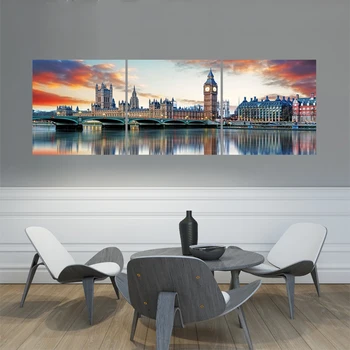 

3 panel london city canvas prints wall art painting cuadros decoracion pictures for living room lienzos tableau peinture unframe