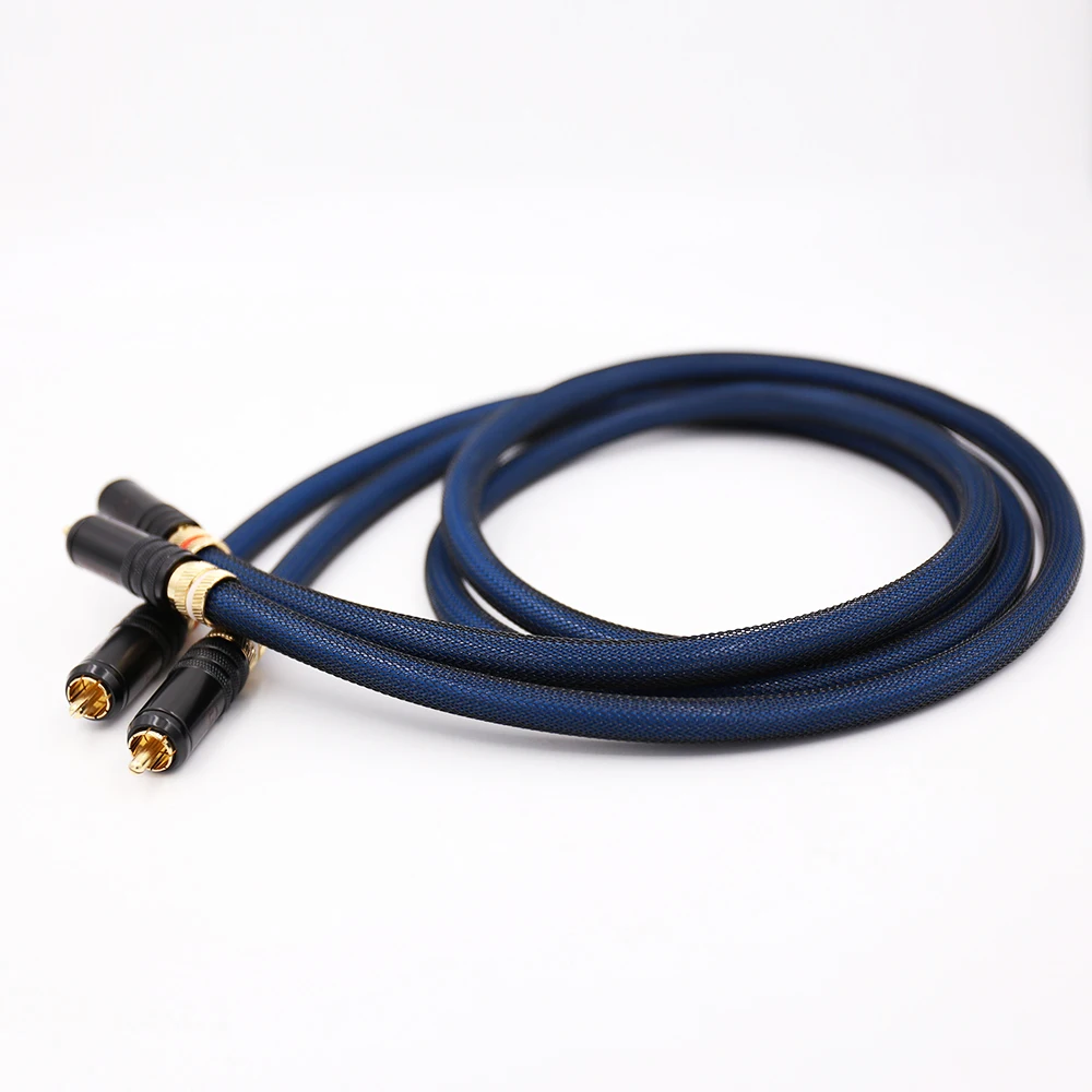  Audiocrast Pair Rca Cable Siltech G5 Top Grade Silver Plated RCA Male to Male Cable