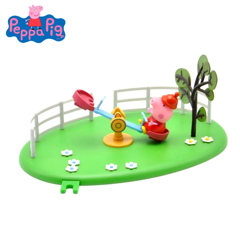 

Original Peppa Pig Family & Amusement Park Seesaw Toys Set Action Figures Dolls High Quality Model Toys Kids Birthday Gift