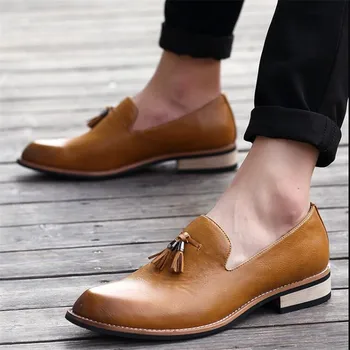 

office shoes men classic tassel moda italiana slip on men dress shoes business shoes men formal coiffeur loafers erkek ayakkabi