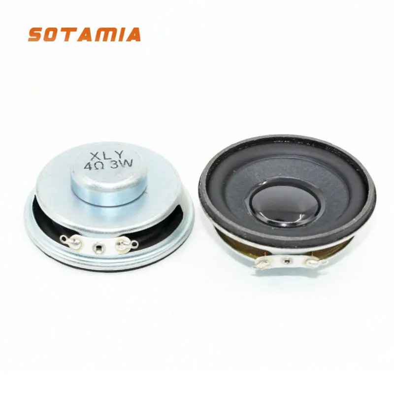 

SOTAMIA 2Pcs 50MM Mini Audio Portable Sound Speakers 4 Ohm 3 W 16 Core PU Side DIY Music Bluetooth Speaker For Home Theater