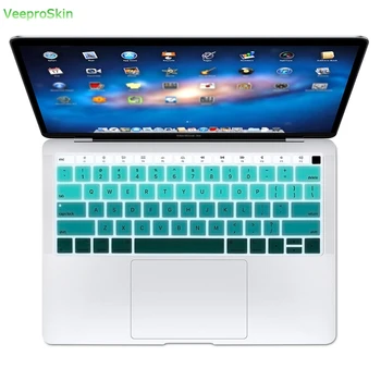 

Waterproof Silicone English Rainbow Laptop Keyboard Cover For Macbook Newest Air 13" 2018 Release A1932 With Retina Display