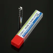 Frete grátis -- 1 pcs HRC50 d6 * 15 * Spuare D6 * 50L 3 Flautas End Mills Para Alumínio espiral Ferramentas Bit Fresagem CNC Carbide Router bits
