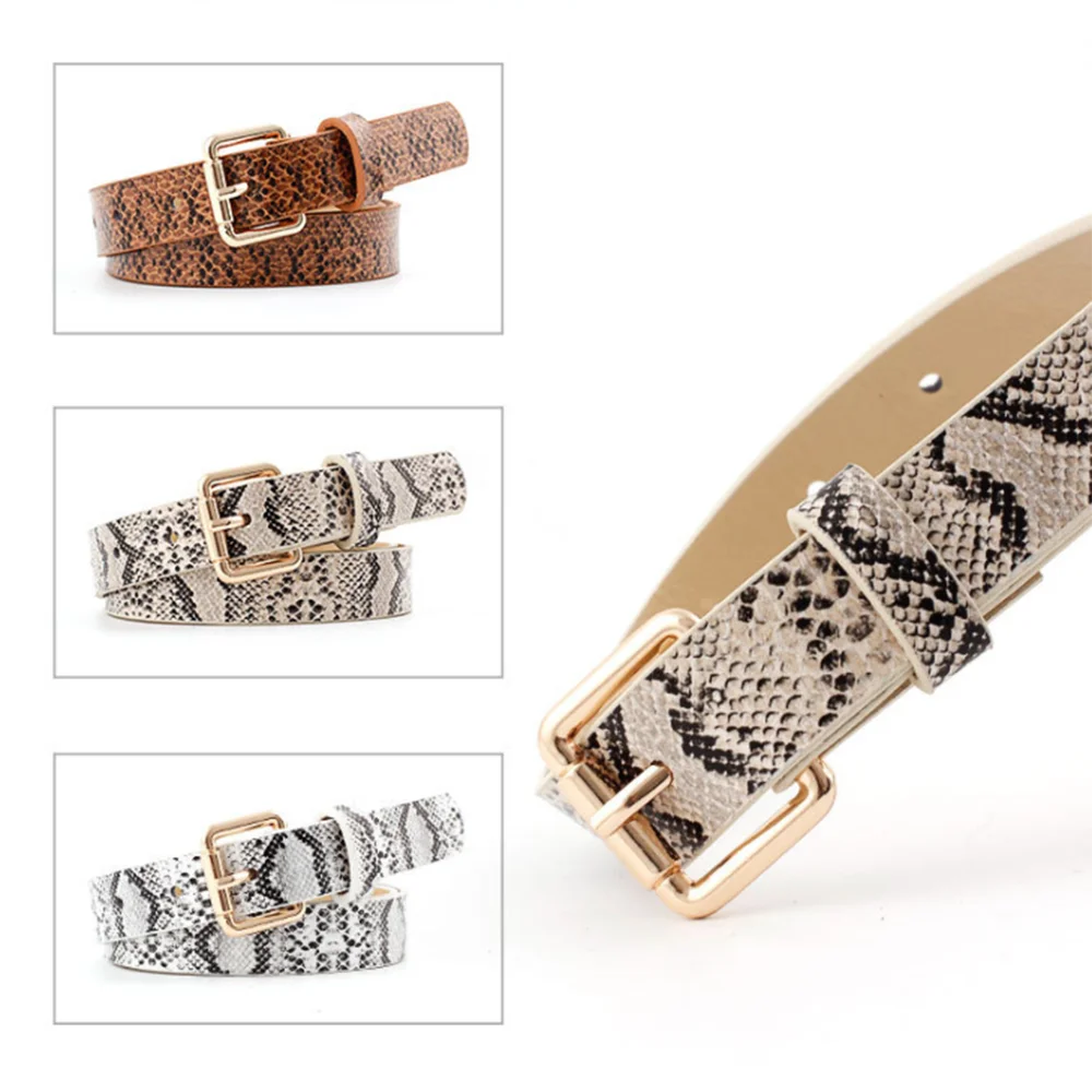 

Fashion PU Leather Women Belt Hot Buckle Snake Waist Belt Waistband for Female Jeans Party Dress Decor Casual Formal Dress Belts