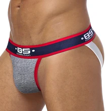 BS Marka erkek Seksi Thongs Külot G-string Tanga Erkek Tanga Eşcinsel Iç Çamaşırı Erkek Jockstraps Eşcinsel Erkek Iç Çamaşırı Seksi Erkek jocks BS137