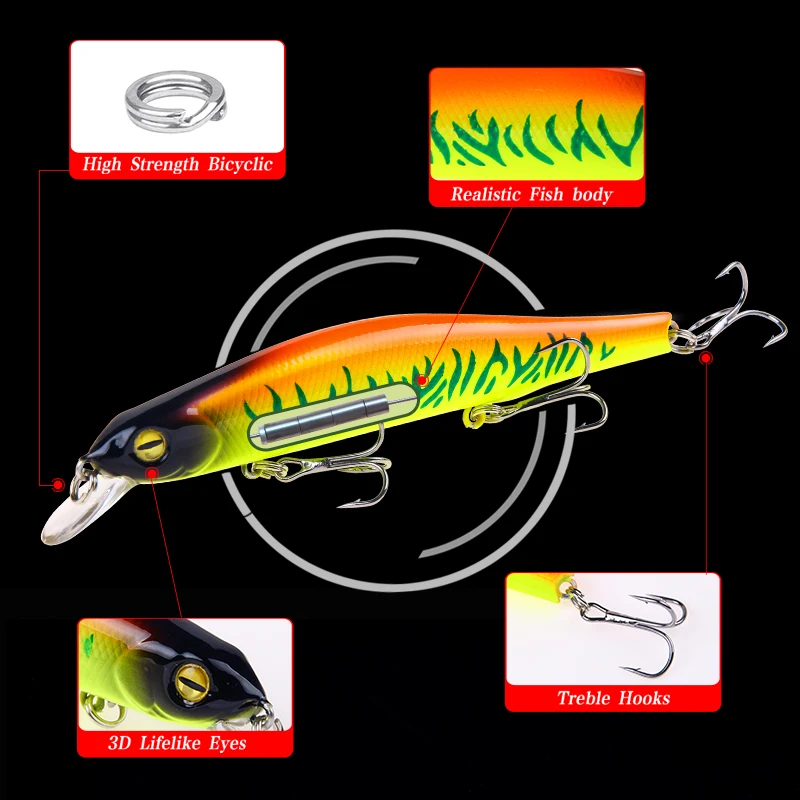 SEAPESCA Topwater Minnow рыболовная приманка 125 мм 7 3 г искусственная хит продаж воблер