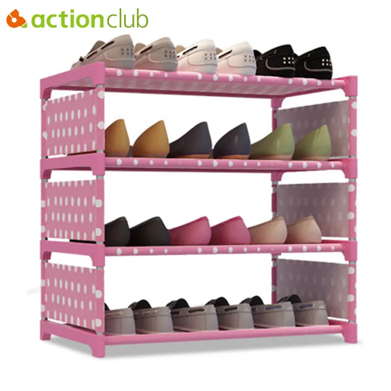 Actionclub غير المنسوجة رف معدني للأحذية أربعة طبقات متعددة الأغراض خزانة خذاء الكتب رفوف لعب النباتات تخزين الرف المنظم Actionclub غير المنسوجة رف معدني للأحذية أربعة طبقات متعددة الأغراض خزانة خذاء الكتب رفوف لعب النباتات تخزين الرف المنظم