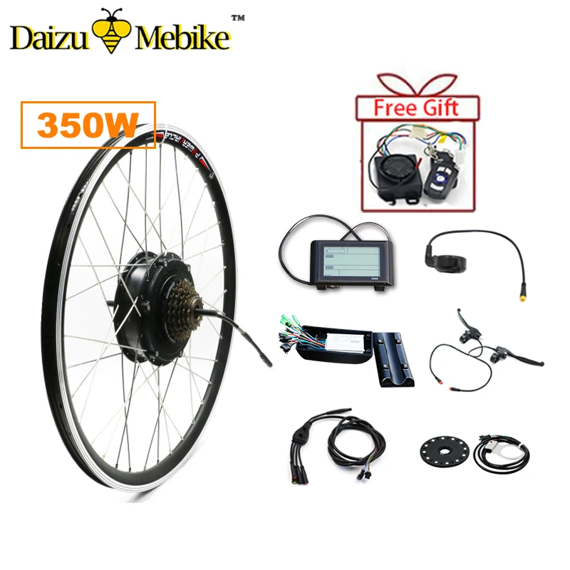 

JUESHAUI E BIKE 36V 350W Rear Wheel Motor Electric Bike Kit Electric Bicycle Conversion Kit for 20 24 26 700C 28 in Motor Wheel