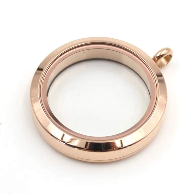 Round-Water-Proof-Floating-Locket-Rose-Gold-Stainless-Steel-Plain-Twist-Screw-Floating-Glass-Locket-For