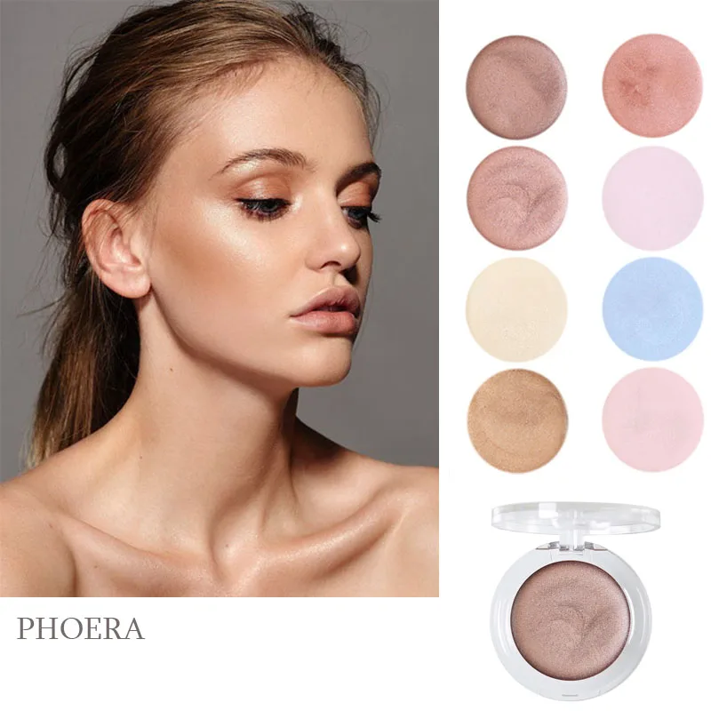 

PHOERA 8 Colors Iluminador Maquiagem Face Highlighter Cream Makeup Face High Gloss Body Paste Body Sexy Bronzer Glow kit TSLM2